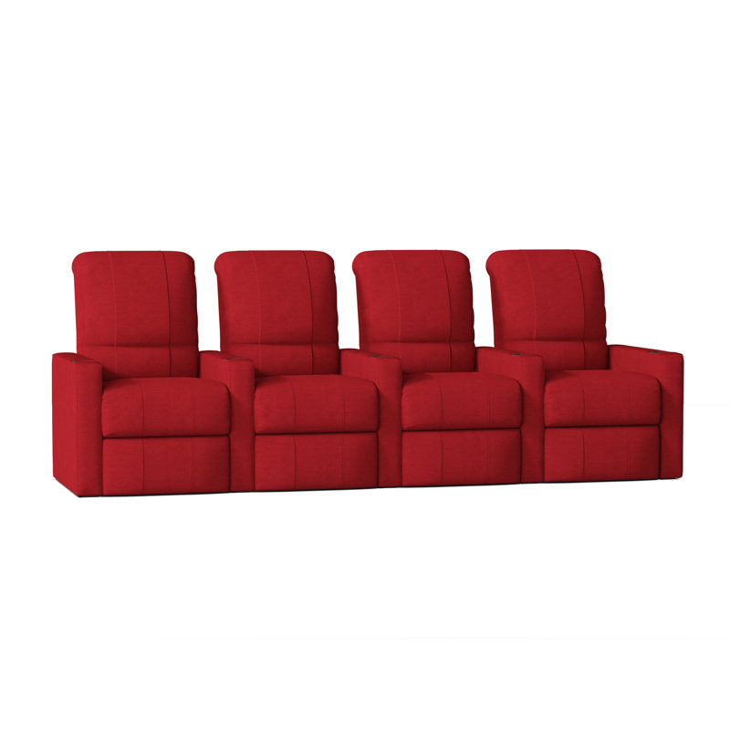 Latitude Run® 117'' Wide Home Theater Sofa with Cup Holder & Reviews